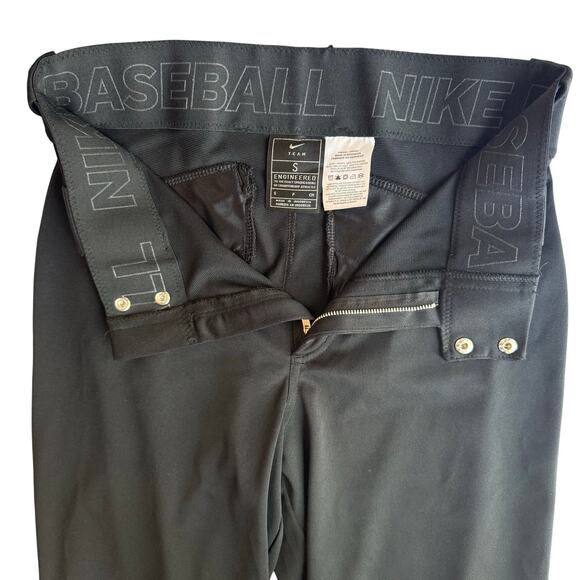 Nike Core Baseball Pants Men’s Small Black Slim Fit Dri-FIT Athletic Swoosh - Picture 5 of 7